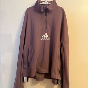 Adidas Mauve Half-Zip Sweatshirt